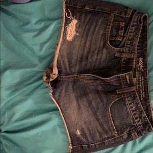 Denim High rise shorts